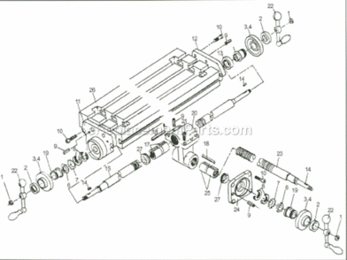 Worktable Diagram and Parts List for PVS203  Wilton Mill