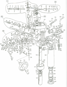 Head Diagram and Parts List for PVS203  Wilton Mill