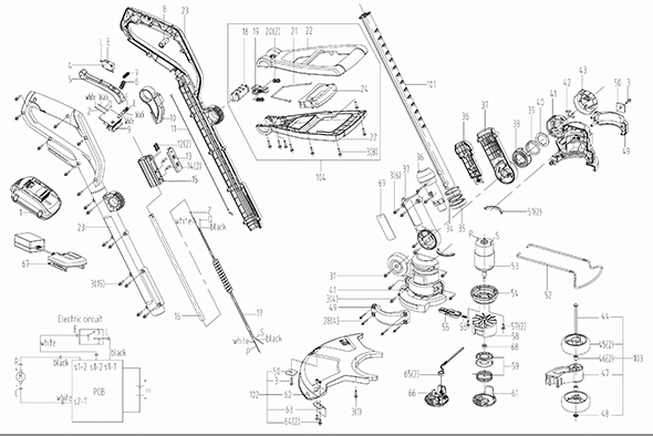 Worx Wg160 Diagram and Parts List for WG160  Worx Edger