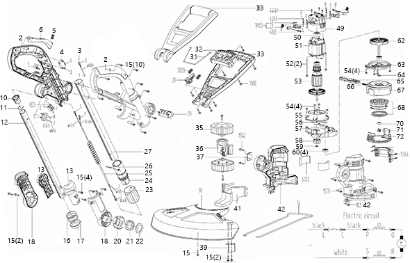 Worx Wg118 Diagram and Parts List for WG118  Worx Edger