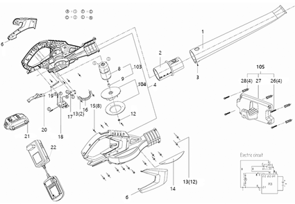 Part Location Diagram of 50002585 Worx Bolt