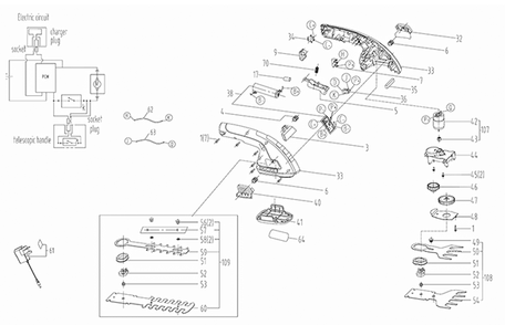 Part Location Diagram of 50018668 Worx Self Tapping Screw