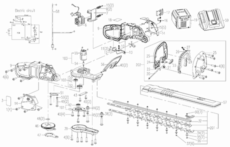 Part Location Diagram of 50002909 Worx Self Tapping Screw