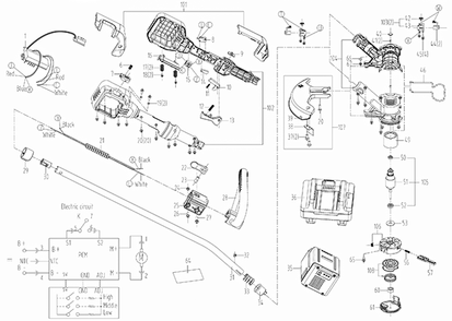 Worx Wg168 Diagram and Parts List for WG168  Worx Edger