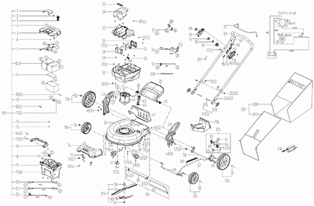Worx Wg770 Diagram and Parts List for WG770  Worx Lawn Mower