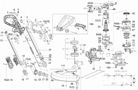 Part Location Diagram of 50006524 Worx Roller