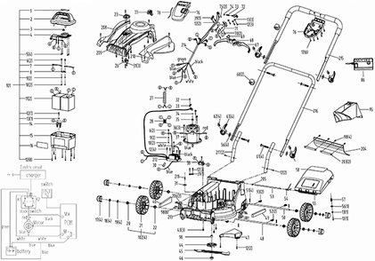 Worx Wg782 Diagram and Parts List for WG782  Worx Lawn Mower