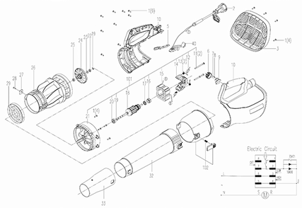 Part Location Diagram of 50002539 Worx Nut
