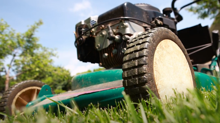 Lawn Mower Cutting Grass