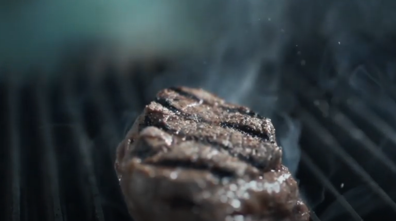 Steak on the grill