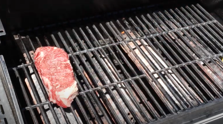 Steak on the grill