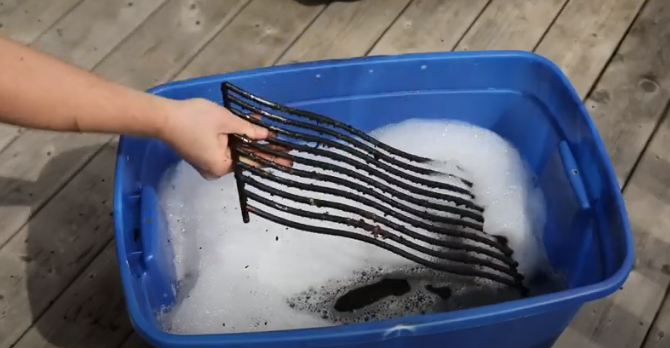 Remove and soak the grill grates