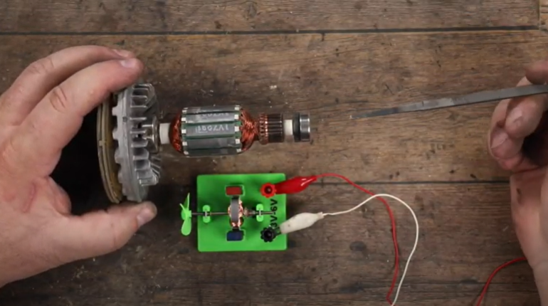 Close-up of electric motor