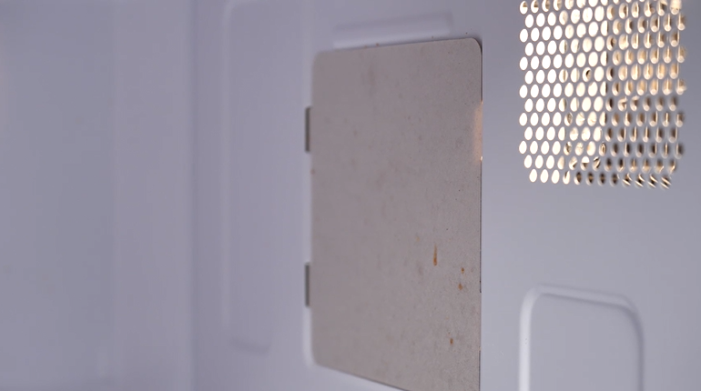 Interior of microwave