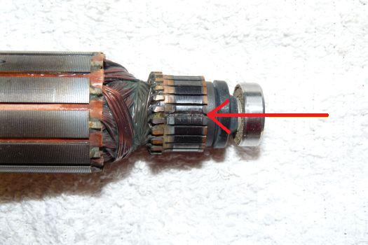 Damaged Commutator