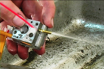 Clean Fuel Passageways in Carburetor