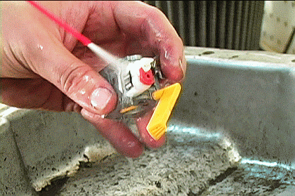 Spray with Carburetor Cleaner