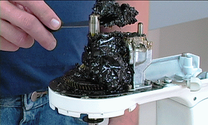Remove Grease from Mixer Gearbox