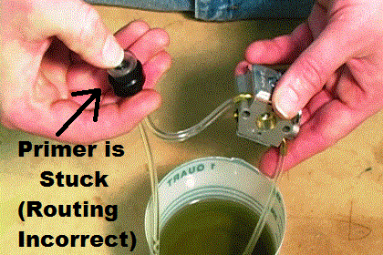Slow Primer Return (Incorrect Fuel Line Routing)