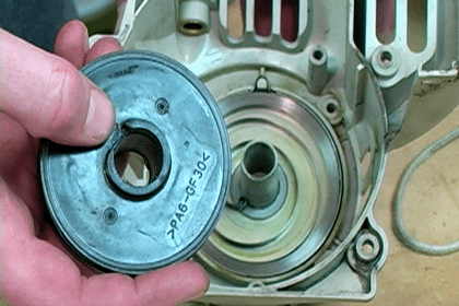 Line Up the Gap on the Pulley with the Spring
