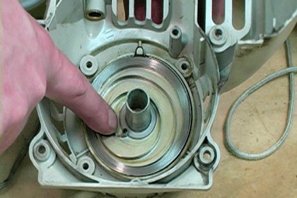 Coiled End of Starter Spring