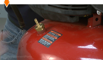 Install the new check valve