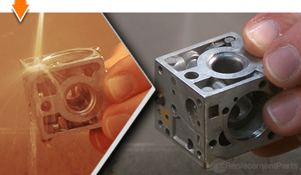 Spray the carburetor body