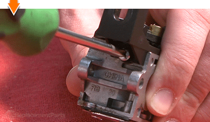Remove the side screw