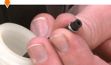 Install the metal clip