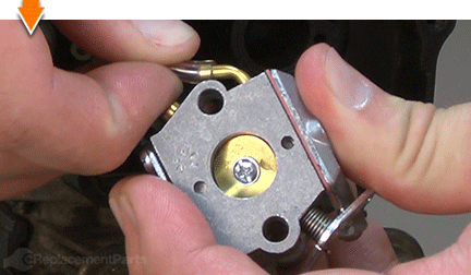Connect the lower fuel line