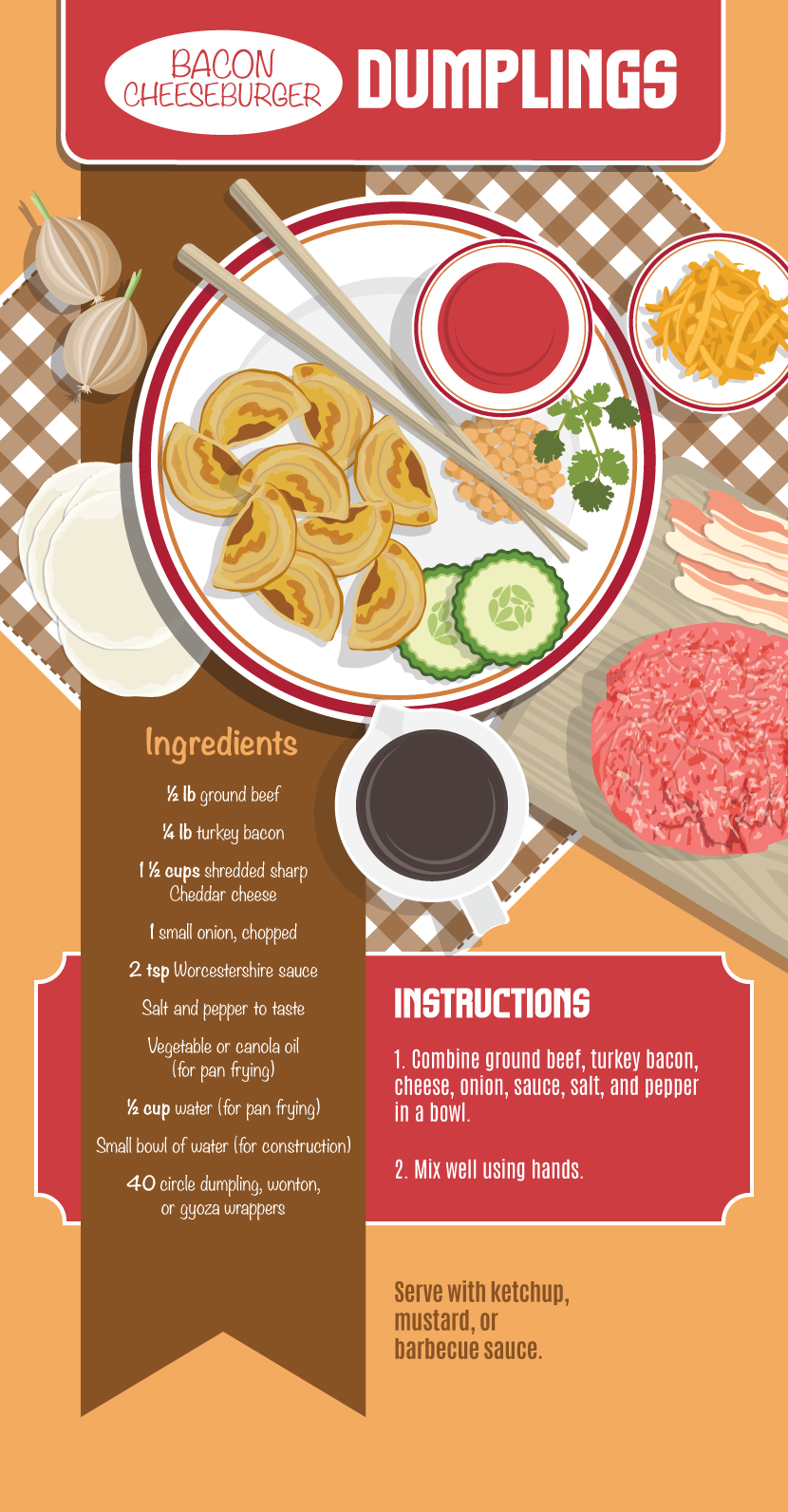 Bacon Cheeseburger Dumplings - Making Your Own Dumplings