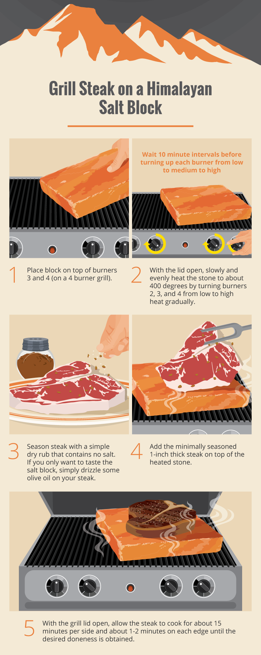 Grilling Steak on Himalayan Salt Block - Grilling on a Himalayan Salt Block