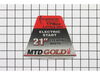 Label-snow Auger H – Part Number: 777D16437