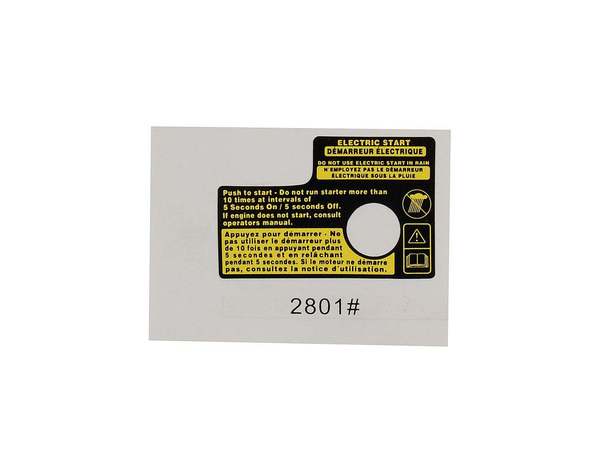10011351-1-M-MTD-777I22992-Label-Electric Start