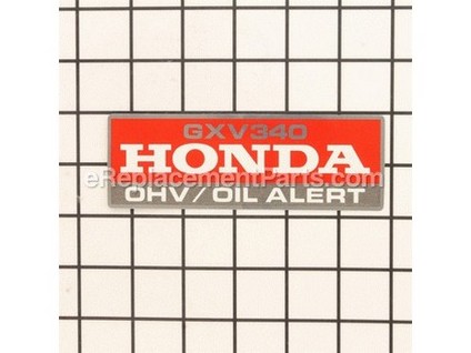 10018339-1-M-Honda-87101-ZE9-810-Emblem- Top Cover - Oil Alert