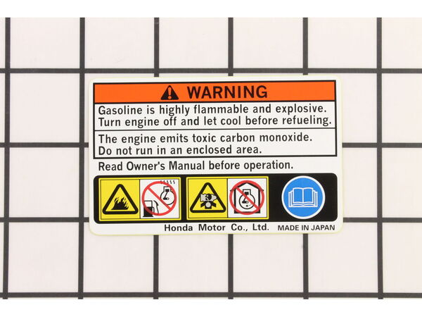 10018545-1-M-Honda-87516-ZH7-010-Mark- Operator Caution