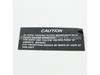 Name Plate – Part Number: 90643801221