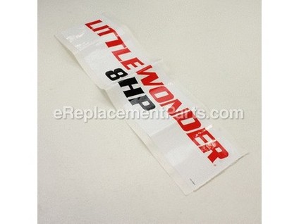 10023382-1-M-Little Wonder-910612-Little Wonder Housing Label-8 Hp