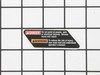 Trigger Guard Warning Label (English) – Part Number: 940324016