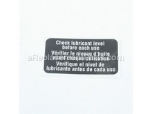Lubricant Label – Part Number: 940517007