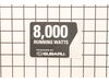 Running Watts Label – Part Number: 940596001