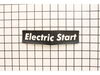 Electric Start Label – Part Number: 940617021