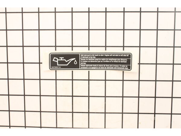 10032966-1-M-Homelite-940708007-Lubricant Warning Label