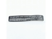 EMC Label – Part Number: 940803018