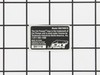 Trigger Handle Max Pressure Label – Part Number: 940893001