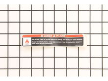 Fire Danger Label – Part Number: 940974004