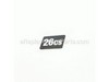 Model Label (26Cs) – Part Number: 940991038