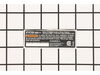 Data Label – Part Number: 941588016