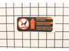 Label, Hot Surface Warning – Part Number: 986115001