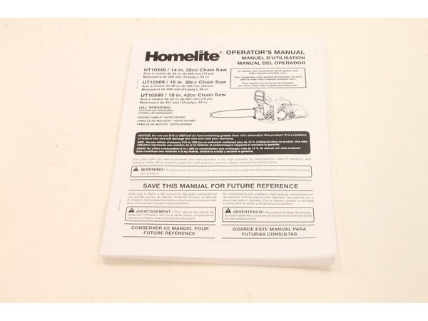 10037957-1-M-Homelite-988000794-Operator'S Manual